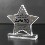 Funny Colleague Award Acrylic Star Overthinker Award For Office