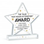 Colleague Award Funny Acrylic Star Award For Office Party Office