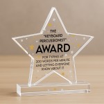 Co Worker Award Joke Acrylic Star Award For Office Party