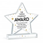 COLLEAGUE AWARD Joke Acrylic Star Award For Office Party Office