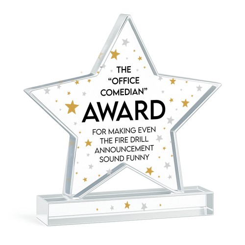 COLLEAGUE AWARD Joke Acrylic Star Award For Office Party Office