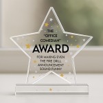 COLLEAGUE AWARD Joke Acrylic Star Award For Office Party Office