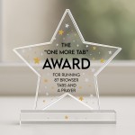 Colleague Plaque Joke Acrylic Star Award For Office Party Office