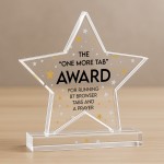 Colleague Plaque Joke Acrylic Star Award For Office Party Office
