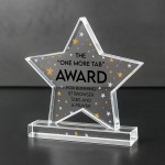 Colleague Plaque Joke Acrylic Star Award For Office Party Office