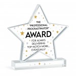 Funny Gift For Colleague Acrylic Star Award For Office Party