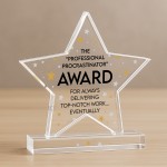 Funny Gift For Colleague Acrylic Star Award For Office Party