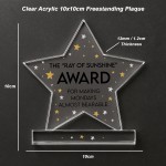 Humour Gift For Colleague Acrylic Star Award For Office Party Humour Gift For Colleague Acrylic Star Award For Office Party