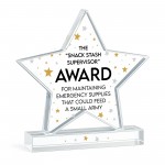 Funny Trophy Award Gift For Colleague Acrylic Star Award Office