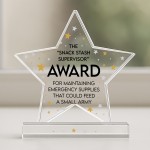 Funny Trophy Award Gift For Colleague Acrylic Star Award Office