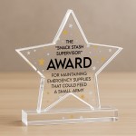 Funny Trophy Award Gift For Colleague Acrylic Star Award Office