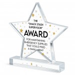 Funny Trophy Award Gift For Colleague Acrylic Star Award Office
