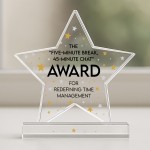Humour Gift For Co Worker Acrylic Star Award For Office Party
