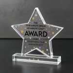 Humour Gift For Co Worker Acrylic Star Award For Office Party