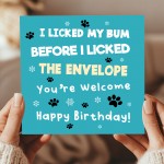 Funny Birthday Card From The Dog Amusing Birthday Card For Dog Funny Birthday Card From The Dog Amusing Birthday Card For Dog