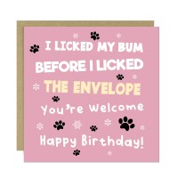 Funny Birthday Card From The Dog Funny Birthday Card For Dog Mum