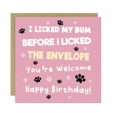 Funny Birthday Card From The Dog Funny Birthday Card For Dog Mum