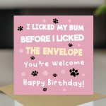 Funny Birthday Card From The Dog Funny Birthday Card For Dog Mum