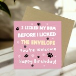 Funny Birthday Card From The Dog Funny Birthday Card For Dog Mum