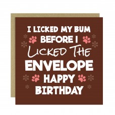 Funny Birthday Card From The Dog Joke Birthday Card For Dog Mum 