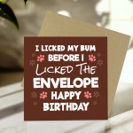 Funny Birthday Card From The Dog Joke Birthday Card For Dog Mum 