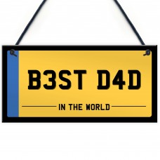 Best Dad Licence Plate Sign Gift For Dad From Daughter Son