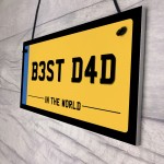 Best Dad Licence Plate Sign Gift For Dad From Daughter Son