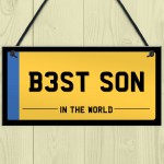 Best Son Licence Plate Novelty Sign Gift Son From Mum and Dad