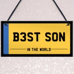 Best Son Licence Plate Novelty Sign Gift Son From Mum and Dad