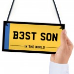 Best Son Licence Plate Novelty Sign Gift Son From Mum and Dad