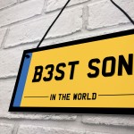 Best Son Licence Plate Novelty Sign Gift Son From Mum and Dad