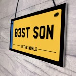 Best Son Licence Plate Novelty Sign Gift Son From Mum and Dad