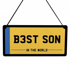 Son Novelty Licence Plate Hanging Sign For Man Cave Number Plate