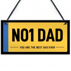 NO1 Dad Licence Plate Hanging Number Plate Plaque Gifts