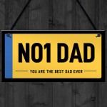 NO1 Dad Licence Plate Hanging Number Plate Plaque Gifts