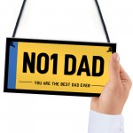 NO1 Dad Licence Plate Hanging Number Plate Plaque Gifts