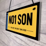 NO1 Son Licence Plate Hanging Sign Number Plate Plaque Gift 