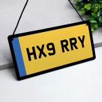 Personalised Licence Plate Sign Car Enthusiast Gifts Number 
