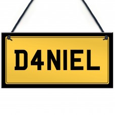 Personalised Licence Plate Wall Sign Custom Number Plate Plaque 