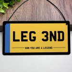 Legend Son Gift Novelty Licence Number Plate Sign For Man Cave