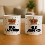 His Lordship & Her Ladship Novelty Mug Gift Set For Couples