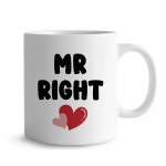 Mr Right Novelty Mug Gift For Boyfriend Husband Ceramic Coffee