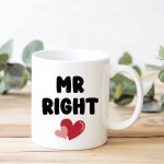 Mr Right Novelty Mug Gift For Boyfriend Husband Ceramic Coffee