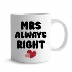 Mr Right & Mrs Always Right Novelty Mug Gift Set A Fun Gift