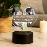 Happy Anniversary Gifts for Him Her Personalised Night Light