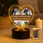 Happy Anniversary Gifts for Him Her Personalised Night Light