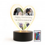 Happy Anniversary Gifts for Him Her Personalised Night Light