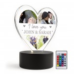 Anniversary Gifts for Him Her Photo Gifts Personalised Light