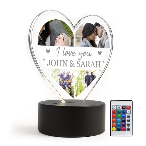 Anniversary Gifts for Him Her Photo Gifts Personalised Light