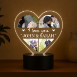 Anniversary Gifts for Him Her Photo Gifts Personalised Light